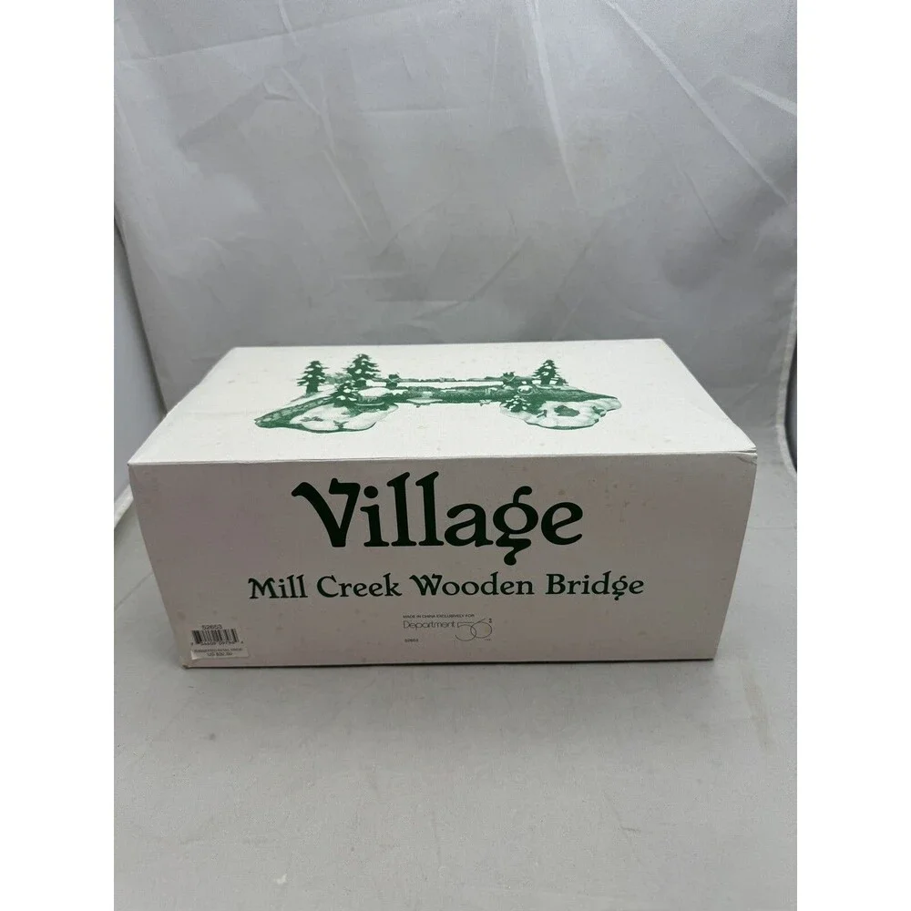 Department 56 Village Mill Creek Wooden Bridge 52653 Accessories Snow Christmas